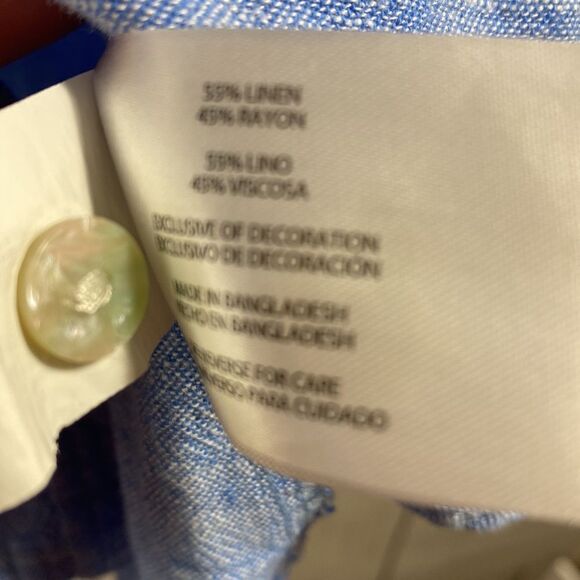 Orvis Womens Button Up Long Sleeve Linen Blend Shirt - Picture 12 of 16